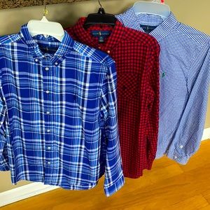 3 Ralph Lauren sz 18-20 long sleeve shirts for $50